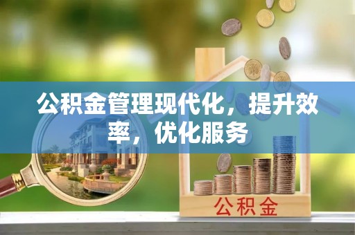 清远公积金管理现代化，提升效率，优化服务
